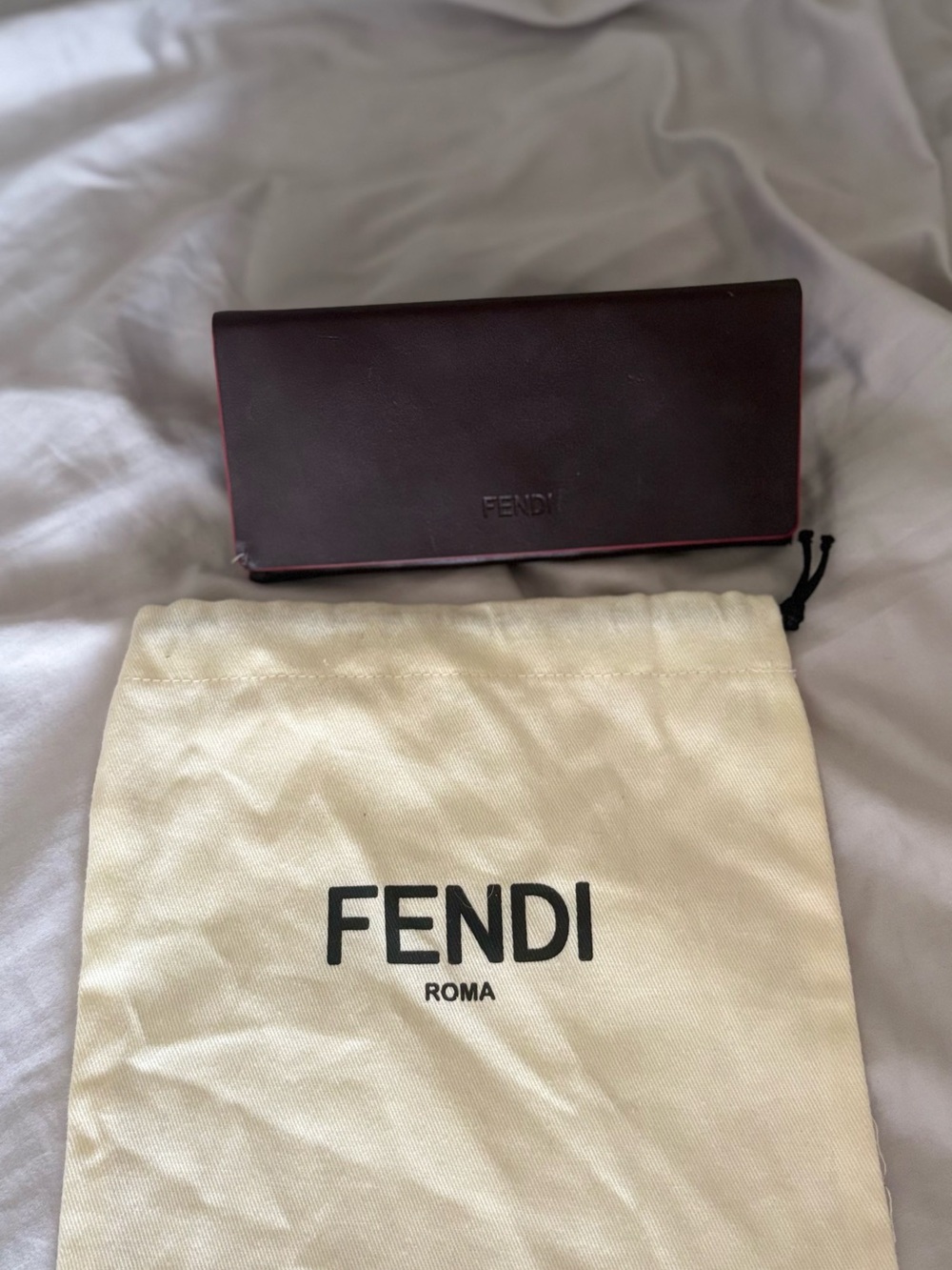 Fendi dust bag with glasses case.